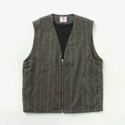 SON OF THE CHEESE / Check Wool Vest