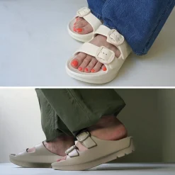 TELIC / Double Buckle 2 Recovery W Buckle Sandal