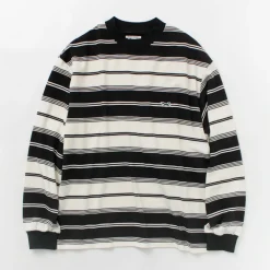 THE FOX / Fox Striped Crew Neck Long Sleeve T-Shirt