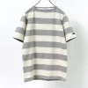 TIEASY / HDCS Boat neck S/S wide stripe basque shirt
