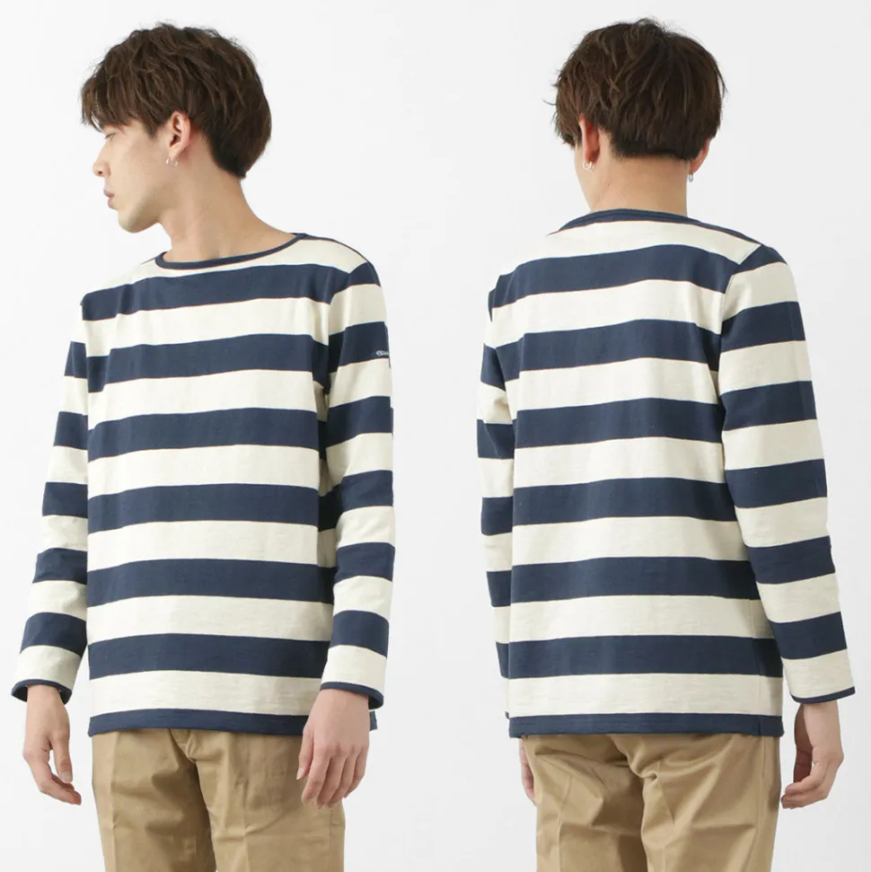 TIEASY / HDCS Boat neck wide stripe basque shirt
