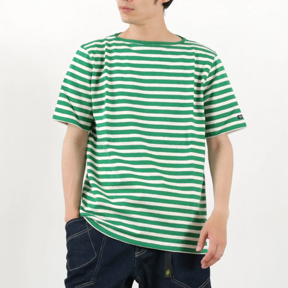 TIEASY / HDCS Boatneck Short Sleeve Striped Basque Shirt