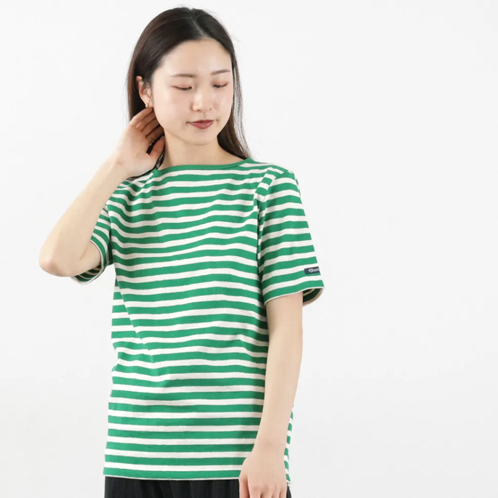 TIEASY / HDCS Boatneck Short Sleeve Striped Basque Shirt