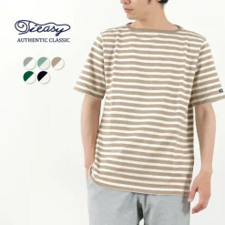 TIEASY / HDCS Boatneck Short Sleeve Striped Basque Shirt