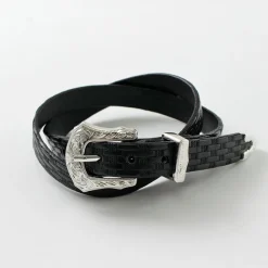 TORY LEATHER / 3/4 inch Western Belt Basket Weave