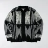TOWN CRAFT / Vintage Jacquard Zip Cardigan