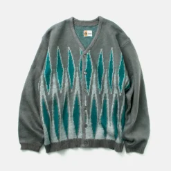 TOWN CRAFT / Vintage Pattern Shaggy Cardigan