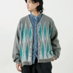 TOWN CRAFT / Vintage Pattern Shaggy Cardigan