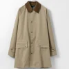 TRADITIONAL WEATHERWEAR / High Density Fabric Corduroy Collar Coat