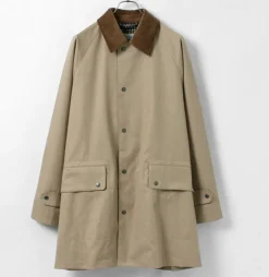 TRADITIONAL WEATHERWEAR / High Density Fabric Corduroy Collar Coat