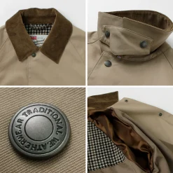 TRADITIONAL WEATHERWEAR / High Density Fabric Corduroy Collar Coat