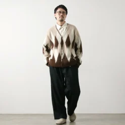 UNDYED / Jacquard Blush Cardigan Andaid Superfine Peruvian Alpaca