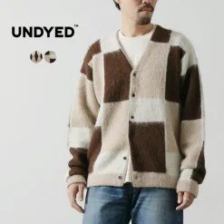 UNDYED / Jacquard Blush Cardigan Andaid Superfine Peruvian Alpaca