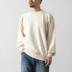 UNDYED / Lined Crew Neck Sweatshirt Colored Organic Cotton