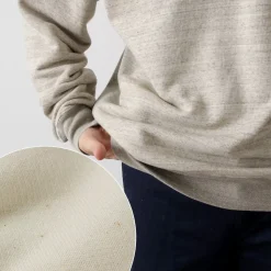 UNDYED / Lined Crew Neck Sweatshirt Colored Organic Cotton