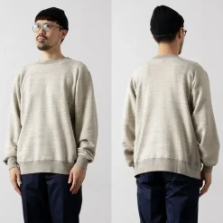 UNDYED / Lined Crew Neck Sweatshirt Colored Organic Cotton