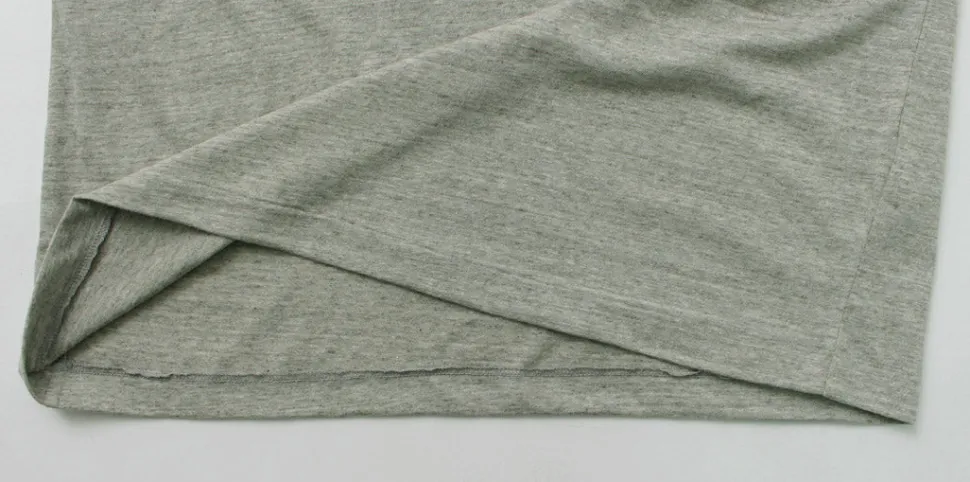 UNDYED / Long Sleeve Combi T-Shirt Colored Organic Cotton