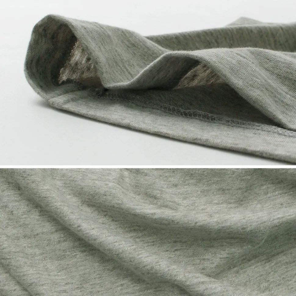 UNDYED / Long Sleeve Combi T-Shirt Colored Organic Cotton