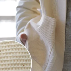 UNDYED / Waffle Cardigan Colored Organic Cotton