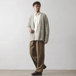 UNDYED / Waffle Cardigan Colored Organic Cotton