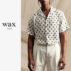 WAX LONDON / Didcot Short Sleeve Shirt Ditsy Tile