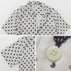 WAX LONDON / Didcot Short Sleeve Shirt Ditsy Tile