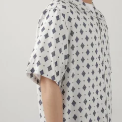 WAX LONDON / Didcot Short Sleeve Shirt Ditsy Tile