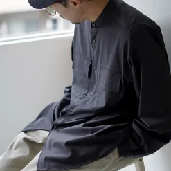 WHITE MOUNTAINEERING / Stretch Band Collar Shirt