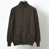 WILLIAM LOCKIE / Lambs Wool Turtleneck Cardigan