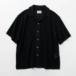 YONETOMI NEW BASIC / Cotton SUKASHI Knit Shirt