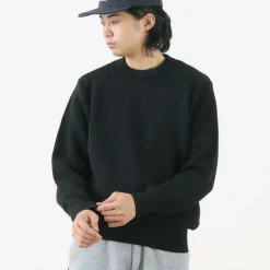 YONETOMI NEW BASIC / Extra Fine Wool Ribbed Knit Pullover