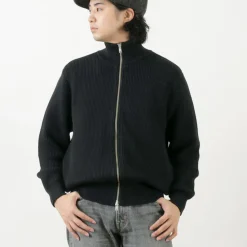 YONETOMI NEW BASIC / Extra Fine Wool Ribbed Knit Blouson