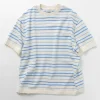 YONETOMI NEW BASIC / Light Wave Cotton Knitted Pullover T-shirt
