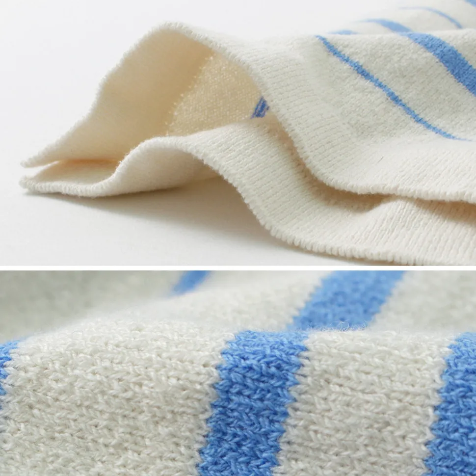 YONETOMI NEW BASIC / Light Wave Cotton Knitted Pullover T-shirt