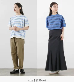 YONETOMI NEW BASIC / Light Wave Cotton Knitted Pullover T-shirt