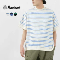 YONETOMI NEW BASIC / Light Wave Cotton Knitted Pullover T-shirt