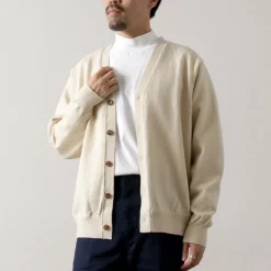 YONETOMI NEW BASIC / Rigid Cashmere Knit Cardigan